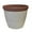 Stone Clay, variant on Misco Plastic Round 2-Tone Wide Rim Planter 7.87 Inch in Height Planter and 10.98 Inch in Diameter, Sand Color Pot for Plants and Flowers for Indoor and Outdoor, Decorative for The Home…
