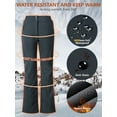 thumbnail image 4 of Off Road Ventures Women's Fleece Lined Hiking Pants Softshell Waterproof Elastic Waist Snow Ski Pants with Zipper Pockets Outdoor, 4 of 6