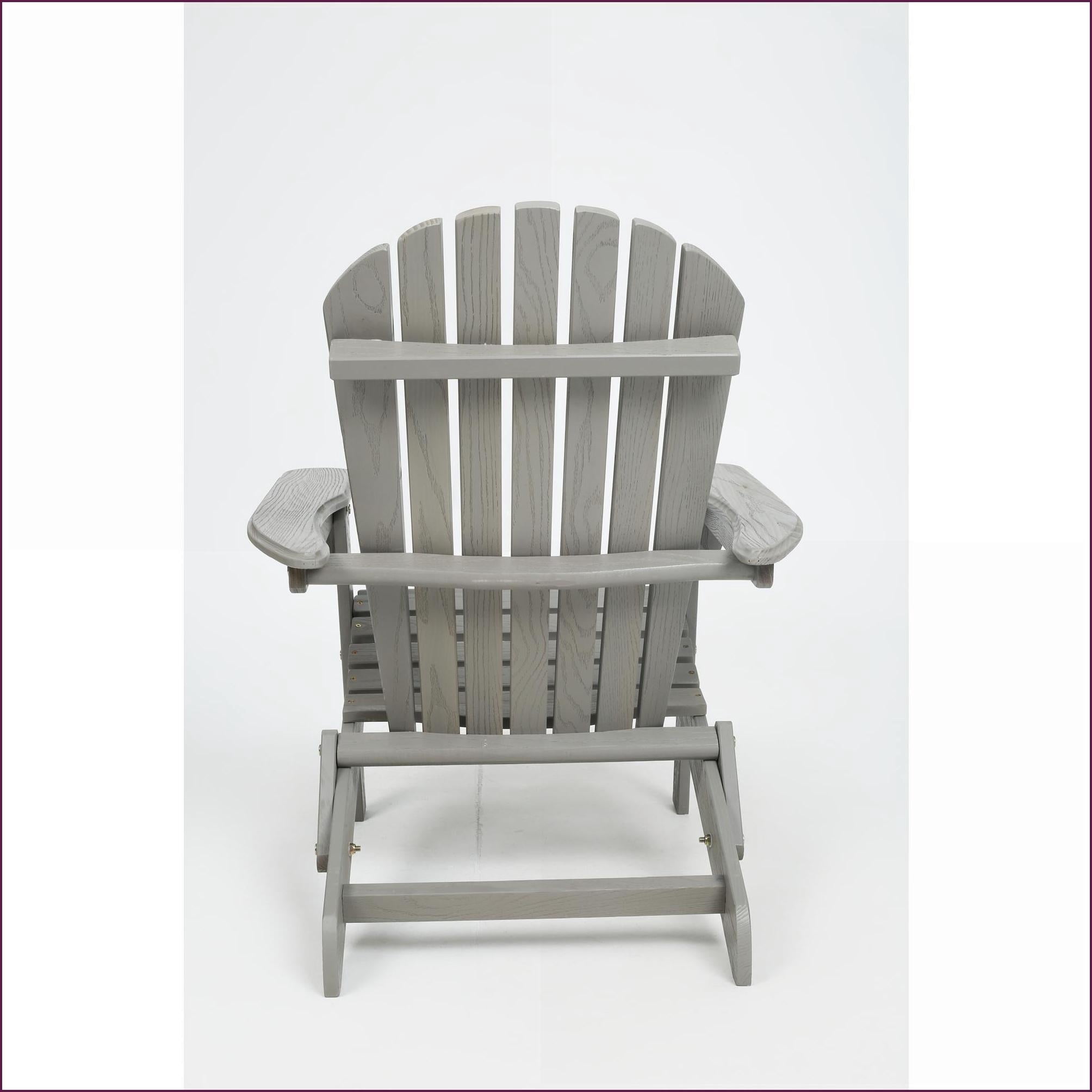 Outdoor Adirondack Chairs Set of 2, Foldable Solid Cedar Wood Slate Gray Lounge Chairs for Patio Backyard | Solid Wood | Slate Gray