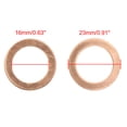 thumbnail image 3 of 16mm Inner Dia Copper Washers Flat Car Metric Sealing Gaskets Rings 20pcs, 3 of 3