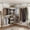 Gold, variant on Wall Mount Industrial Pipe Closet System, Expandable Clothing Rack with Adjustable Shelves for Wardrobe Corner Storage, Black