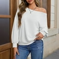 thumbnail image 4 of ManxiVoo Women's Drop Shoulder Oversized Sweatshirt Long Sleeve Loose Fit Casual Fall Pullover Top XXL Size White, 4 of 7