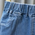 thumbnail image 5 of Hicidod Girls' Jeans Elastic Waist Slim Fit Micro Flared Denim Pants Stretchy Full Length Cute Bow Casual Toddler Denim Jean, 5 of 7