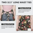 thumbnail image 6 of Pioneer Flower Floral Print Pattern Apron-Garden Aprons for Women with Pockets-Cotton Linen Waterproof Kitchen Cooking Gardening Aprons Adjustable for Kitchen,Cooking,BBQ and Salon 33x27 Inch, 6 of 7