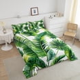 thumbnail image 4 of Erosebridal Tropical Palm Tree Leaves Bedding Comforter Set, Botanical Plants Down Comforter, Reversible 2 Pieces, 4 of 8