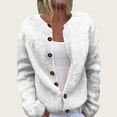 thumbnail image 2 of Cardigan Sweaters for Women Trendy Chunky Knit Cardigan Sweater Button Down Long Sleeve Solid Color Jacket Outerwear, 2 of 4