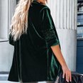 thumbnail image 5 of Chaqueta de terciopelo casual Mujer Abrigo elegante de salón de moda casual Ygjytge Verde oscuro T XL para Mujer, 5 of 5
