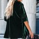 thumbnail image 5 of Chaqueta de terciopelo informal para mujer, abrigo de trabajo elegante y informal a la moda Ygjytge Verde oscuro T M para Mujer, 5 of 5