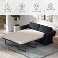 thumbnail image 3 of ZAFLY Canapé-Lit 2-en-1 Format Grand / Causeuse Convertible avec Matelas / Canapé-Lit pour Salon - Gris, 3 of 7