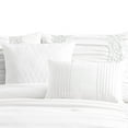 thumbnail image 2 of 4 Piece Twin Comforter Set with Ruching Details, White- Saltoro Sherpi, 2 of 5