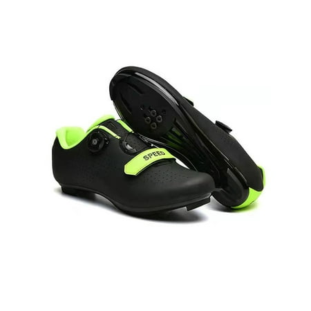 

SIMANLAN Mens Sneakers Compatible Cycling Shoes Mountain Bike Shoe Sports Comfort Bicycle Sneaker Exercise Road Black Green Road Cycling 7
