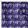 thumbnail image 2 of Soimoi Florals Printed,Cuddle Minky Fabric, Sewing Fabric by The Yard 56 Inch Wide,Decorative Plush Soft Fabric, Baby Garments, Toys and Blankets, Purple, 2 of 6