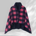 thumbnail image 2 of Shawl Wraps for Women Women's Winter Coral Fleece Double Layer Multifunctional Outdoor Cold Proof And Warm Plaid Blanket Home Hot Pink, 2 of 3