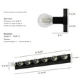 thumbnail image 5 of Hunter - Donelson 7-light Natural Black Iron, Large Vanity Light, Dimmable, Rustic Style, for Bedrooms, Dining, Living Rooms - 13053, 5 of 6