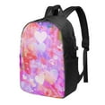 thumbnail image 1 of YFYANG 17" Laptop Backpack, Pink Love Watercolor Fashion Travel Work Backpack with USB and Headphone Cable Interface for Men and Women, 1 of 8
