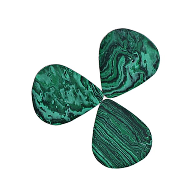 Greeniant 3 Pieces Fingers Picks Wear-Resistant Malachite Parts Musical Thickness Pick Acoustic Ukulele Mandolin Accessory Smooth Bass Type2 NO2 Greeniant OD023223-00