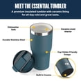 thumbnail image 3 of RTIC Essential 20 oz Leak-Resistant Lid Ceramic Lined Tumbler, Marine, 3 of 9