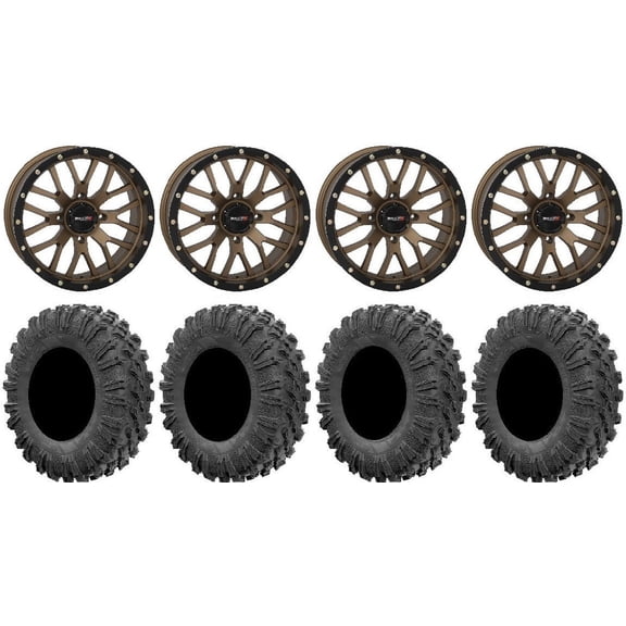 System 3 ST-3 Bronze 18" Wheels 32" MotoRavage Tires Sportsman RZR Ranger