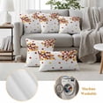 thumbnail image 6 of Thanksgiving Outdoor Pillow Covers 16"x16" Set of 2, Waterproof Throw Pillow Covers for Patio Furniture, Fall Maple Lea Farmhouse Autumn Decorative Cushion Pillowcases for Garden Porch Couch Sofa, 6 of 9