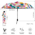 thumbnail image 3 of FORMRS Travel Umbrella Folding Auto Open Close Windproof Rain UV Protection, Yellow Colorful Circles, 3 of 8