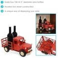 thumbnail image 4 of Sunnydaze Rustic Red Truck Metal Freestanding 4-Bottle Countertop Wine Rack, 4 of 11