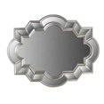 thumbnail image 1 of Designer Mirror with Polystone Frame, Silver, 1 of 1