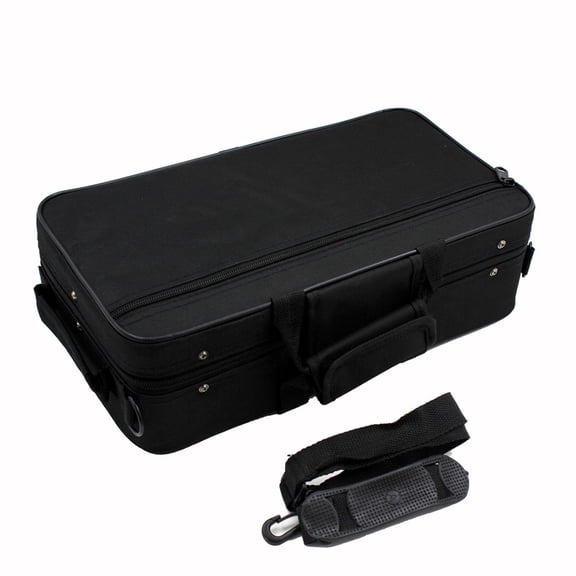 Eigraketly Caja de clarinete, soporte organizador de de tubo negro profesional, contenedor cuadrado de gran capacidad, funcional a prueba Accesorios para instrumentos musicales
