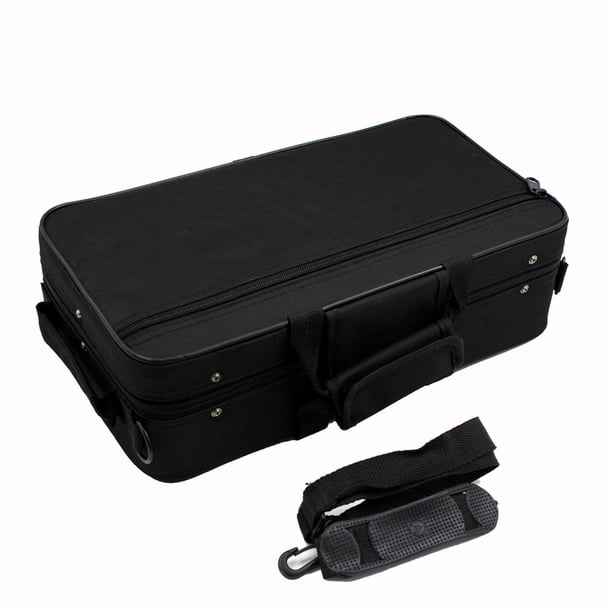 Eigraketly Caja de clarinete, soporte organizador de de tubo negro profesional, contenedor cuadrado de gran capacidad, funcional a prueba Accesorios para instrumentos musicales
