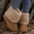 thumbnail image 7 of Women's Snow Boots, Warm Fuzzy Lined Short Booties with Platform Sole, 7 of 7