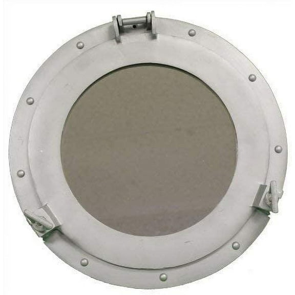 Nagina International 15" Aluminum Porthole Mirror - Nautical Ship Decor