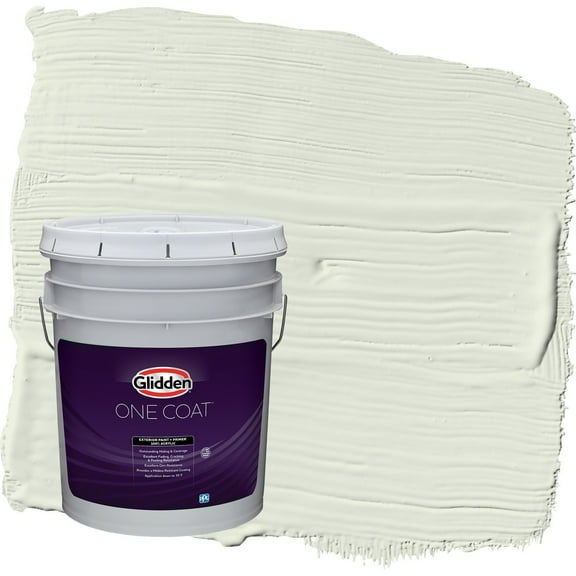 Glidden One Coat Touch of Lime / Green Satin Exterior Paint with Primer, 5 Gallon