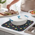 thumbnail image 2 of Pioneer Flower Floral Print Pattern Kitchen Dish Drying Mat 1 Pack, Ultra Absorbent Microfiber Drainer Mat, 16"x18", 2 of 6
