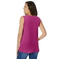 thumbnail image 2 of Woman Within Plus Size Perfect Sleeveless Shirred V-Neck Tunic, 2 of 6
