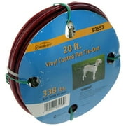 Symmerty Pet Tie Out Wire 20ft With Clips