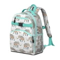 thumbnail image 2 of Gentle Giant Elephant Students Backpack Tribal Floral Design with Artistic Watercolor Baby Elephant Illustration, 2 of 5