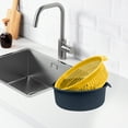 thumbnail image 5 of Kitchen Colander Set under $5! kkbbma 2 in 1 Kitchen Colander Set, Fruit Washing Bowl Fruit Strainer Bowl Kitchen Colander Bowl Set Double Layered Drain Basket for Fruits Vegetables, 5 of 6