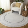 thumbnail image 2 of SAFAVIEH Hanna Daquan Bordered Area Rug, Ivory/Grey, 6'7" x 6'7" Round, 2 of 10