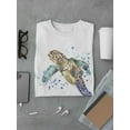 thumbnail image 3 of Watercolor Sea Turtle Splash T-Shirt Men -Image by Shutterstock, Male XX-Large, 3 of 4