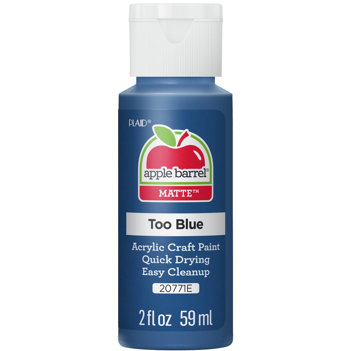 (2 pack) Apple Barrel Acrylic Craft Paint, Matte Finish, Too Blue, 2 fl oz