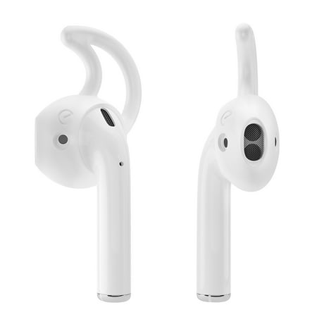 EarBuddyz 2.0 Apple Airpods and EarPods Covers and Hooks Attachment for iPhone Earphones Headphones Earbuds - Clear (2 (Best Way To Clean Earbuds)
