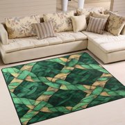 Celtic Knots Pattern 63x48 Plush Memory Foam Bath Mat, Soft, Absorbent, Non Slip, Durable