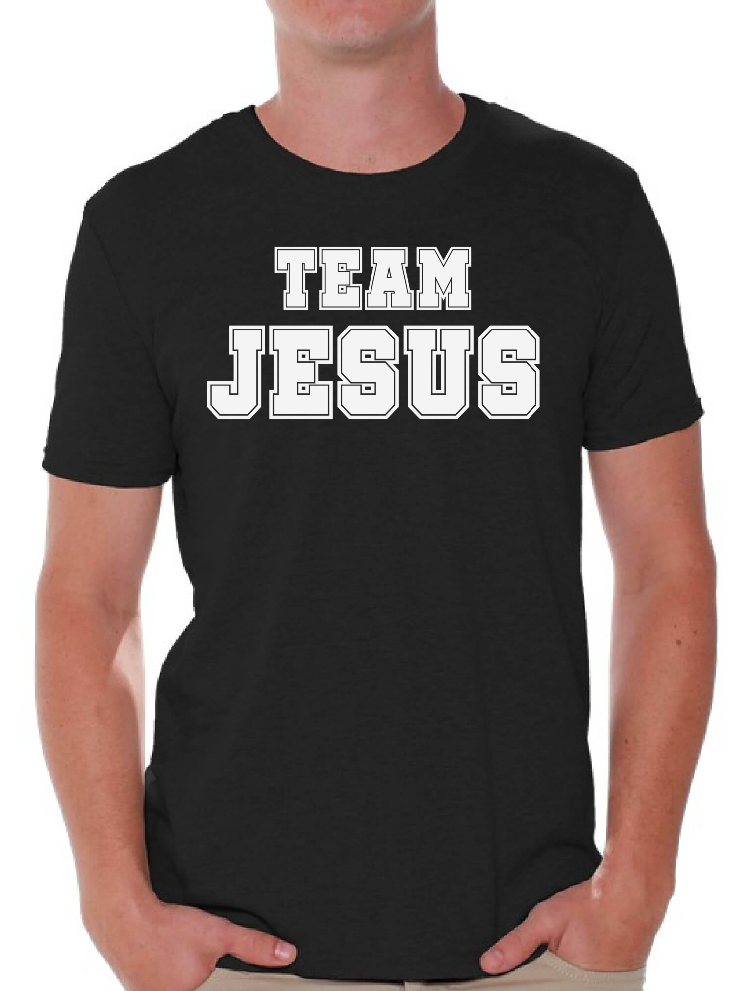 Awkward Styles Christian Clothes for Men Team Jesus T Shirt for Men Christian Mens White Shirts Team Jesus T-Shirt Christ Tshirt for Men Christian Gifts Jesus Shirts Jesus Clothing Collection for Men