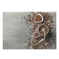 thumbnail image 1 of Espresso Grey Cutting Board, Top Picture with Coffee Grinder and Beans, Decorative Tempered Glass Cutting and Serving Board, in 3 Sizes, by Ambesonne, 1 of 2