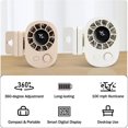 thumbnail image 2 of Car Clip Fan,USB Rechargeable Powerful Cooling Fan,Car Clip On Fan With Led Display - 360° Rotation, 100 Speeds Adjustable,  Portable Car Fans For Instant Summer Cooling，Strong Clip Design (Beige), 2 of 7