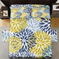 thumbnail image 7 of Navy Blue Soft Bedding Set Deep Pocket 3 Piece Bedding, Luxury Soft Microfiber Queen Sheet Sets Spring Floral, 7 of 7