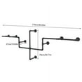 thumbnail image 2 of Wall Mounted Clothes Rack Clothing Garment Pipe Display Hanging Bar Black Retail, 2 of 12