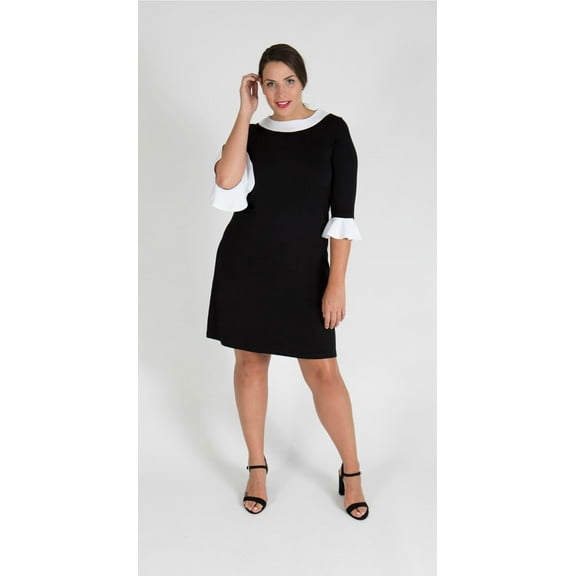 Haney Dress With Flounce Sleeves