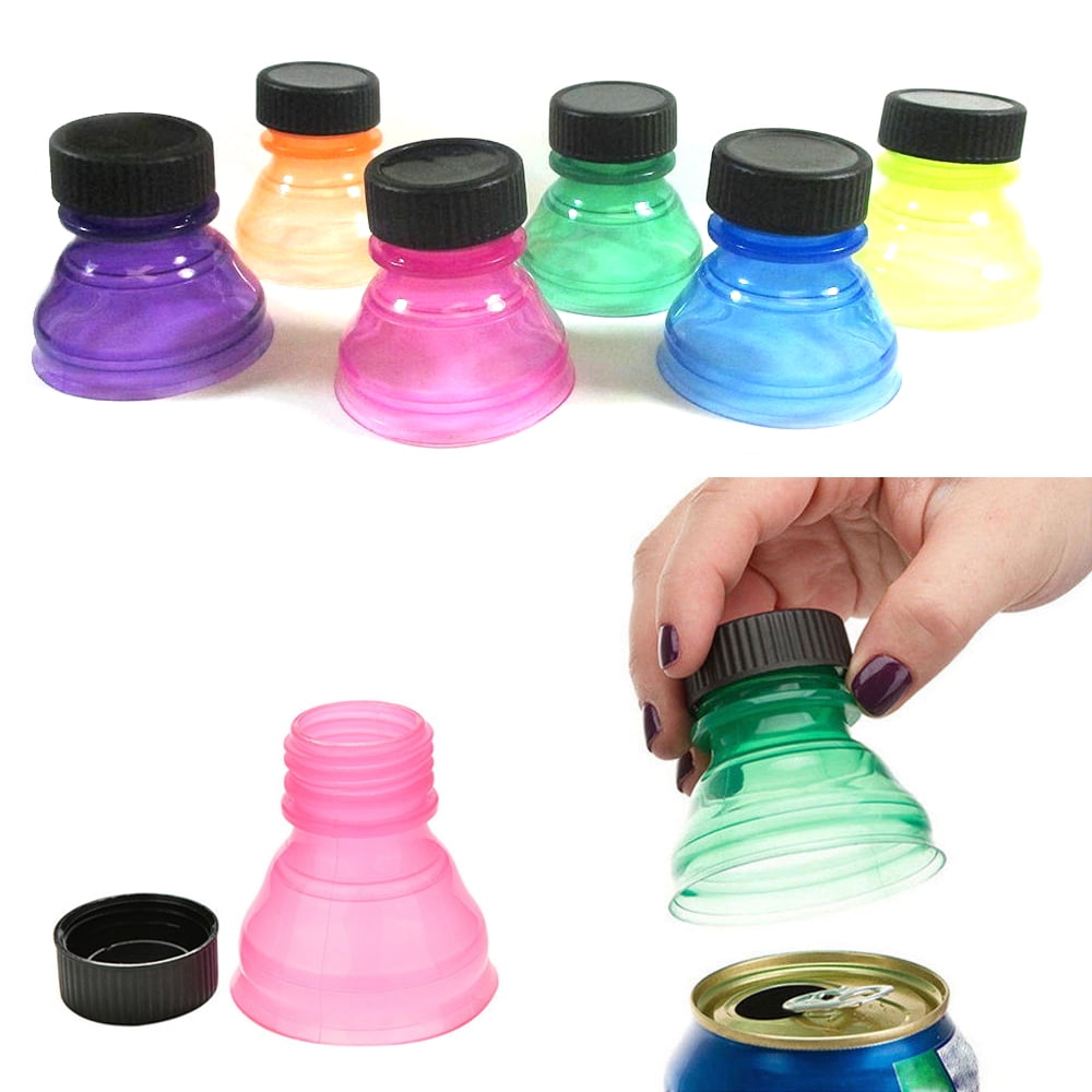Soda Can Covers Soda Can Covers Lids to Keep Carbonation Energy Drinks Beer 6 Pieces Clear Soda Can Covers Lids Juice Pop Can Covers Bottle Top Lid Protector for Soda 