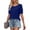 Blue, variant on SwiftWear Women's Puff Sleeve T-Shirt Crew Neck Loose Fit Short Sleeve Top Casual Blouse Summer Basic Tee Blue