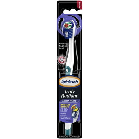 Arm & Hammer, Truly Radiant, Spinbrush, Medium Rotating Manual Toothbrush